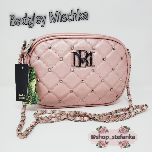 Badgley Mischka Studded & Quilted Camera Bag - Picture 1 of 6